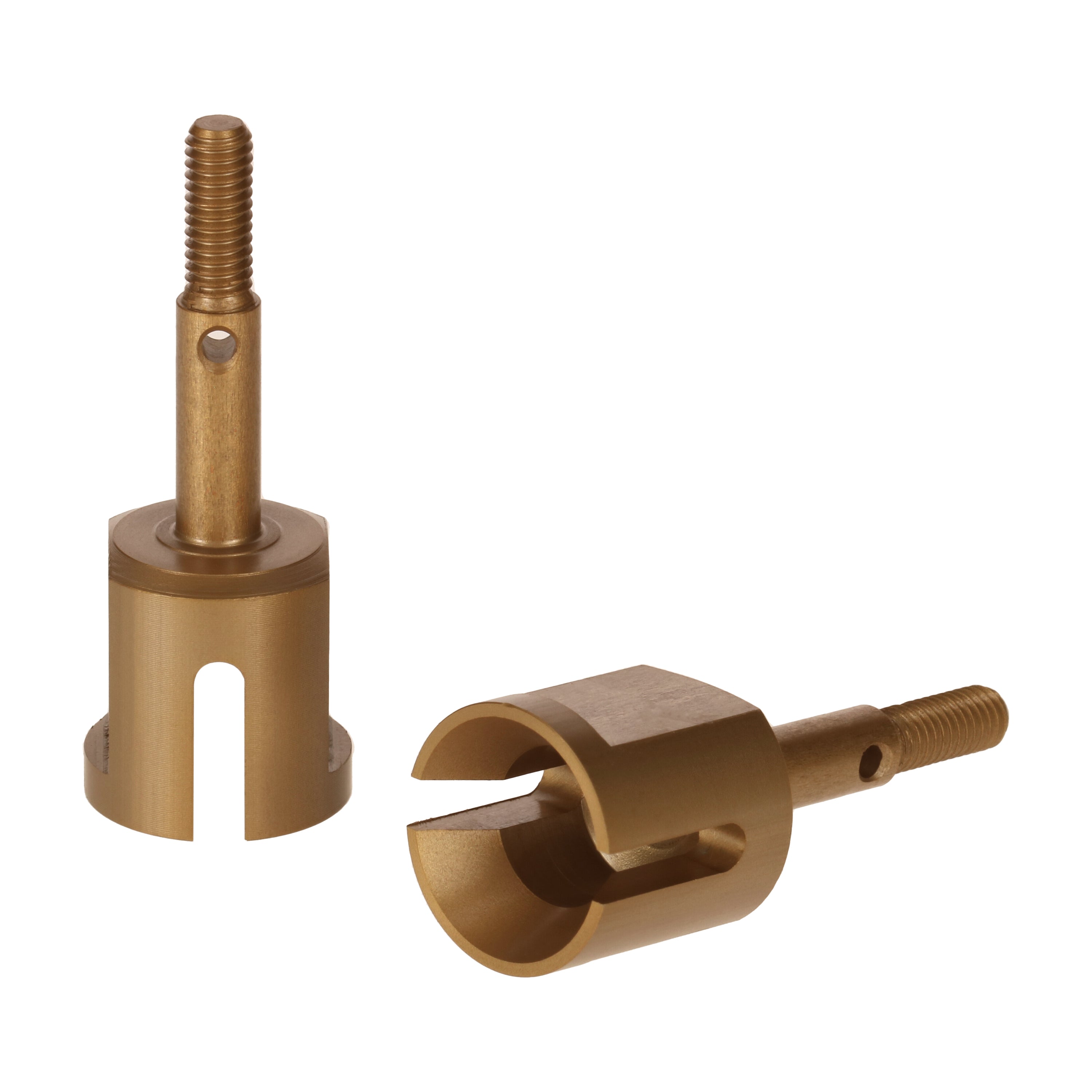 Gold Aluminium Wheel Axle Replacement For Tamiya TT01 TT02